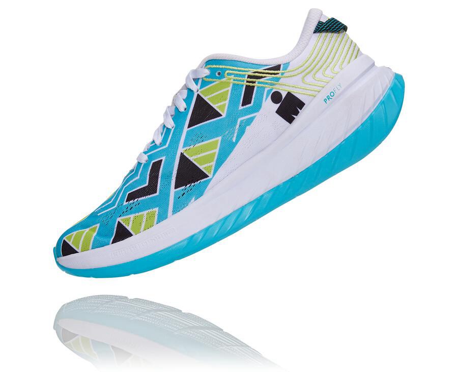 Chaussure Running Hoka One One Ironman Kona Carbon X Homme - Bleu/Blanche - WXM-741036